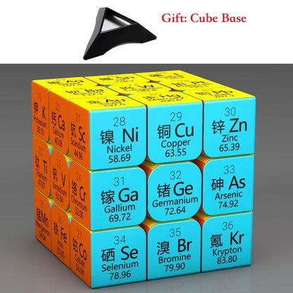 3x3x3 Educational Magic Puzzle Cube  STEM Math  Chemistry Learning Toy For Kids With Display Base 4