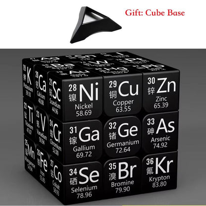 3x3x3 Educational Magic Puzzle Cube  STEM Math  Chemistry Learning Toy For Kids With Display Base 13