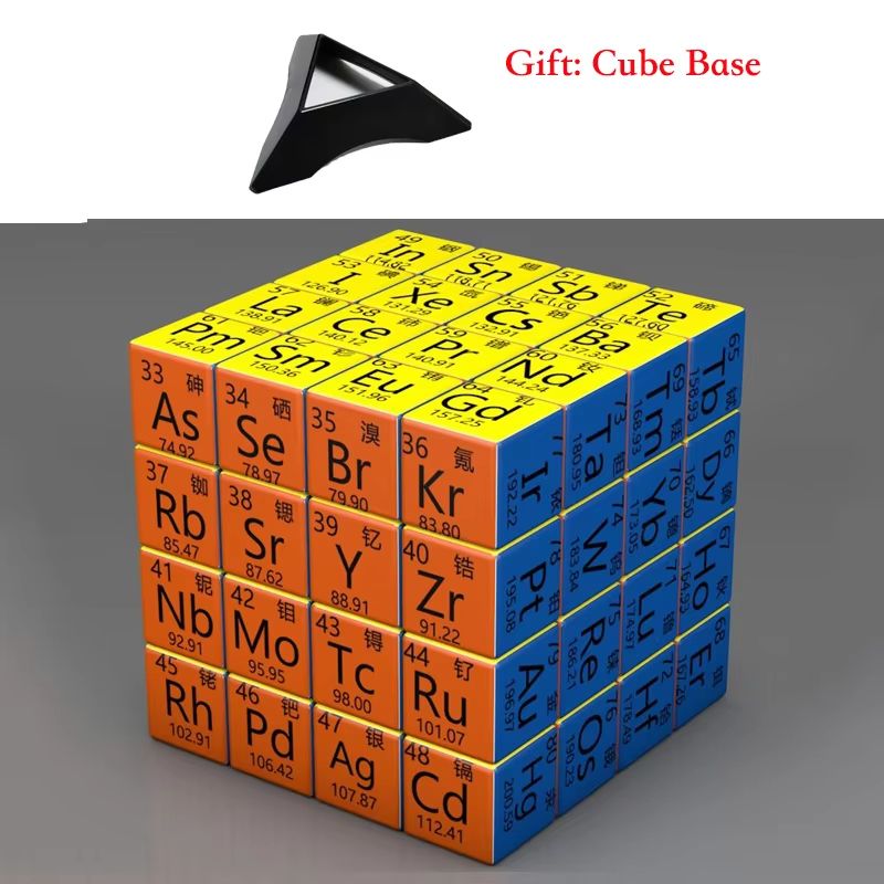3x3x3 Educational Magic Puzzle Cube  STEM Math  Chemistry Learning Toy For Kids With Display Base 15