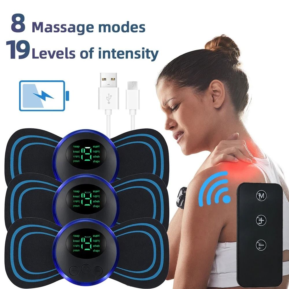 Electric EMS Neck and Body Massager for Pain Relief and Relaxation
