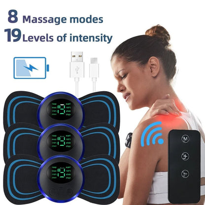 Electric EMS Neck and Body Massager for Pain Relief and Relaxation