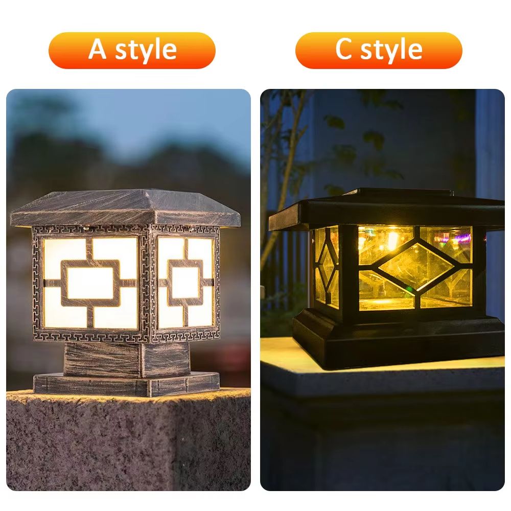 SolarGlow Outdoor Post Lights  Solar Powered Fence Cap Lights With Dual Color Modes  High Brightnes 2