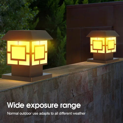 SolarGlow Outdoor Post Lights  Solar Powered Fence Cap Lights With Dual Color Modes  High Brightnes 5