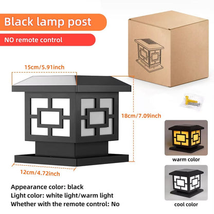 SolarGlow Outdoor Post Lights  Solar Powered Fence Cap Lights With Dual Color Modes  High Brightnes 7