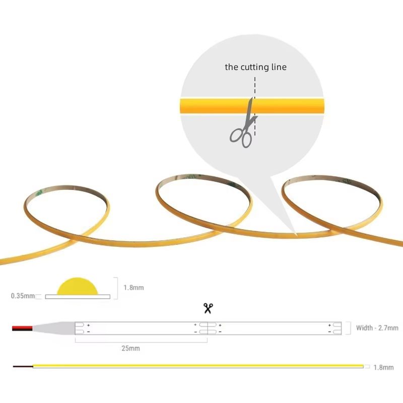 LumiFlex 12V COB LED Strip Lights  Ultra Slim 27mm HighBrightness MultiColor Tape For Room  Decorat 3