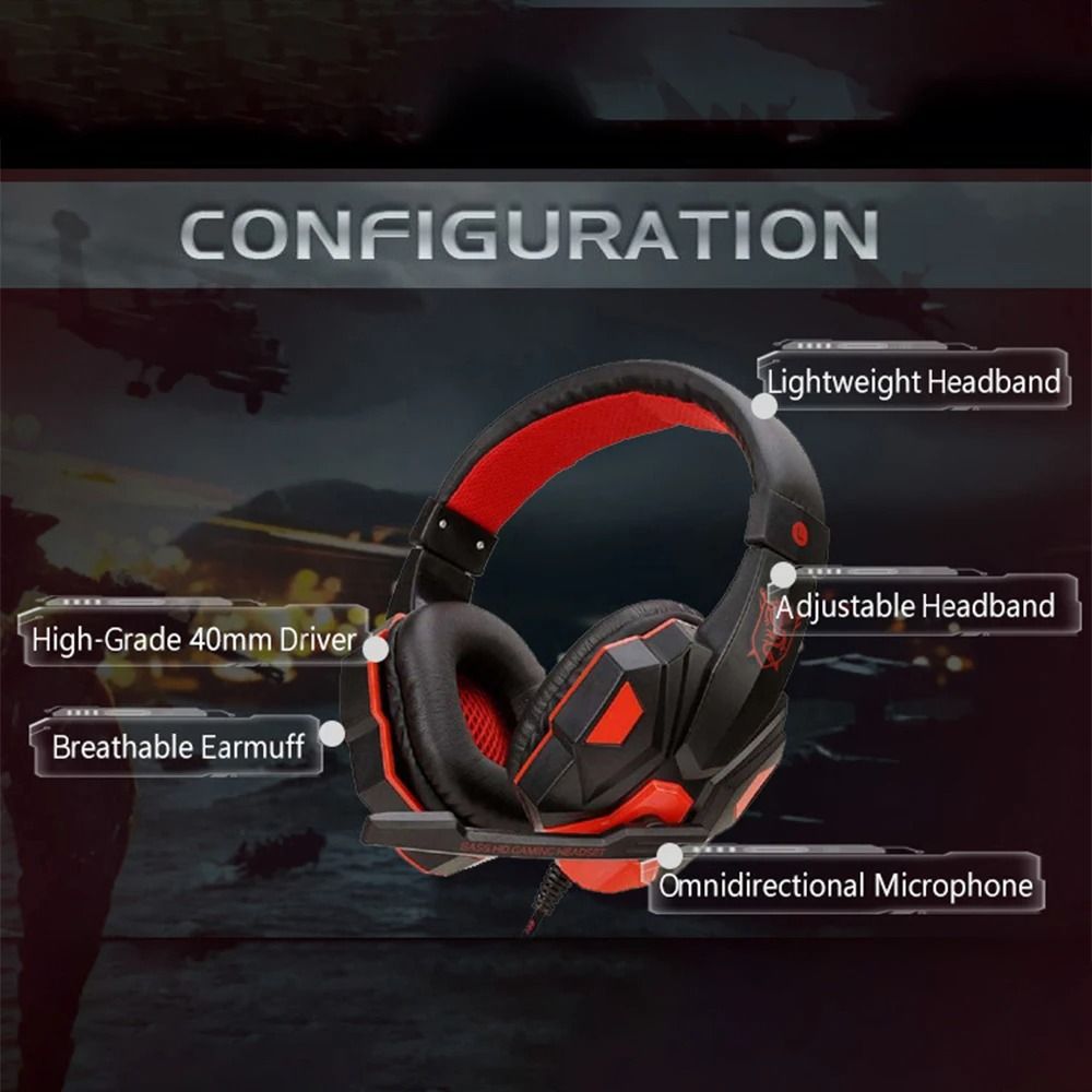 Premium Wired Gaming Headset With 120 Adjustable Mic 1