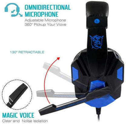 Premium Wired Gaming Headset With 120 Adjustable Mic 3