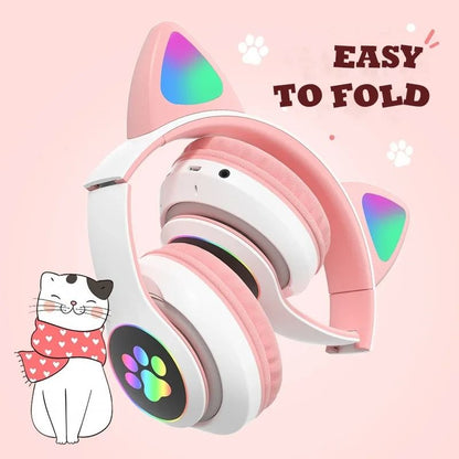 LED Cat Ear Wireless Headphones With Microphone 2