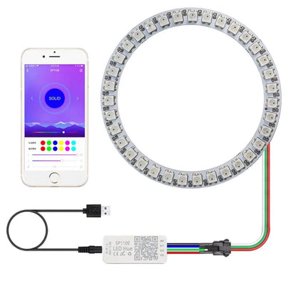 Smart Addressable RGB LED Pixel Ring Kit with Controller