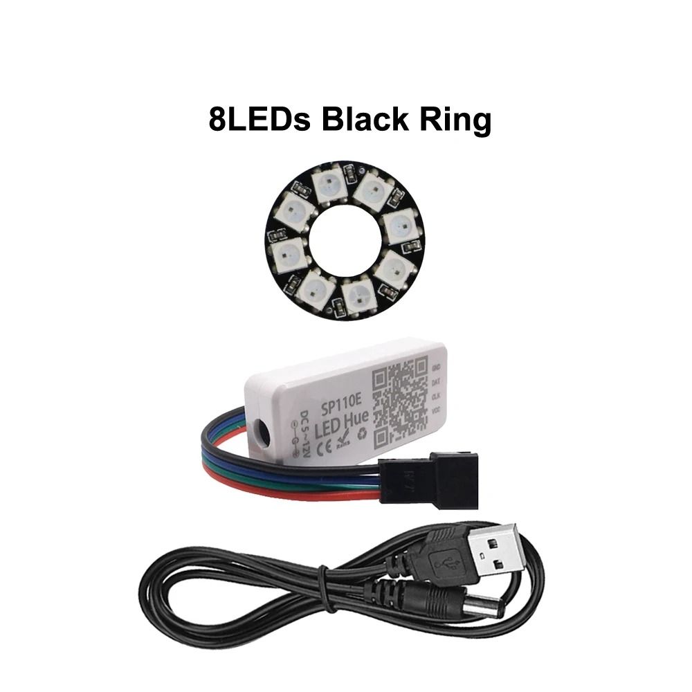 Smart Addressable RGB LED Pixel Ring Kit With Controller 14