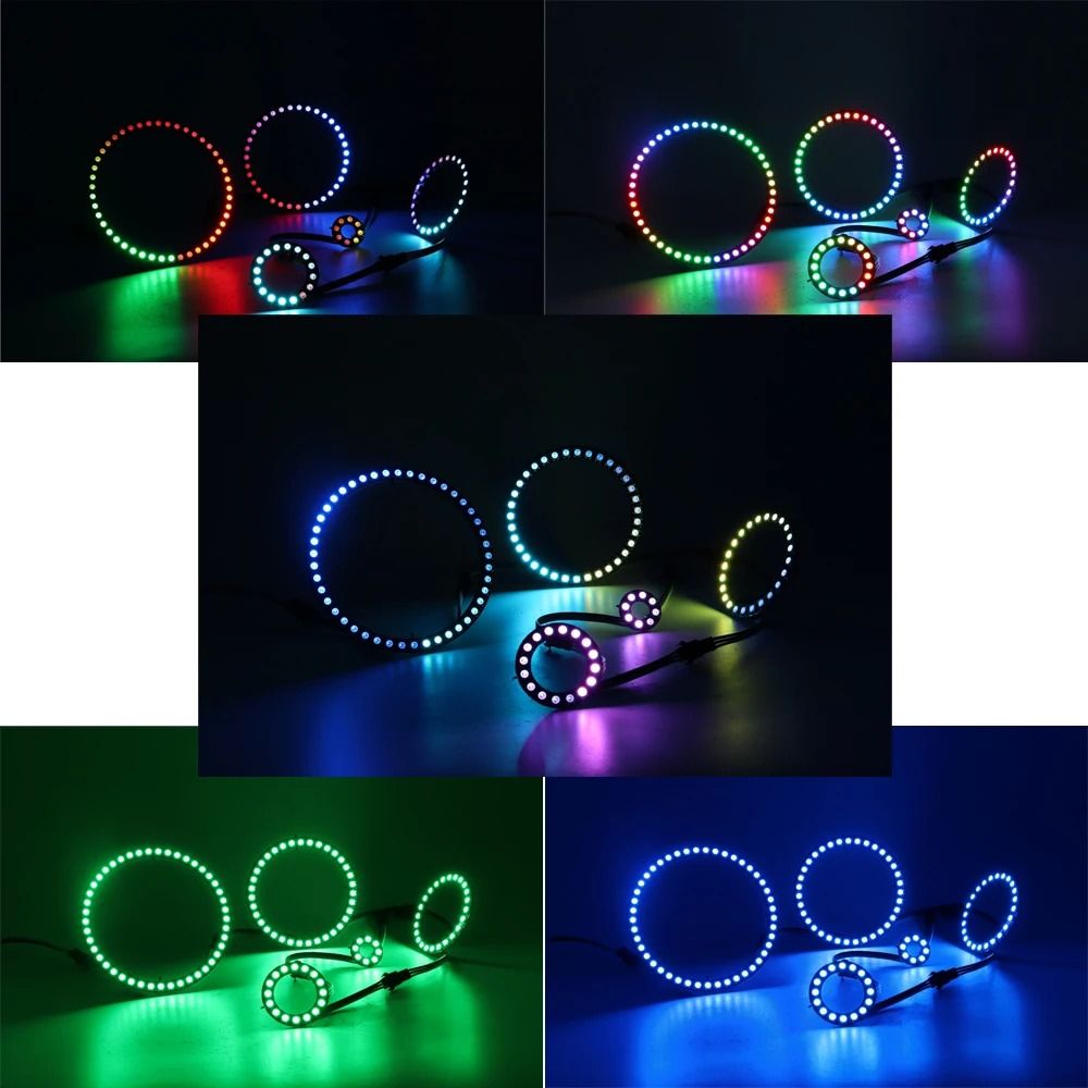 Smart Addressable RGB LED Pixel Ring Kit With Controller 4