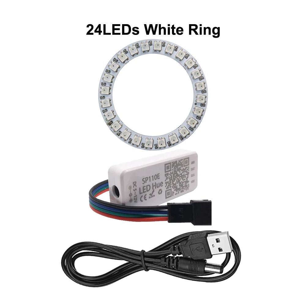 Smart Addressable RGB LED Pixel Ring Kit With Controller 18