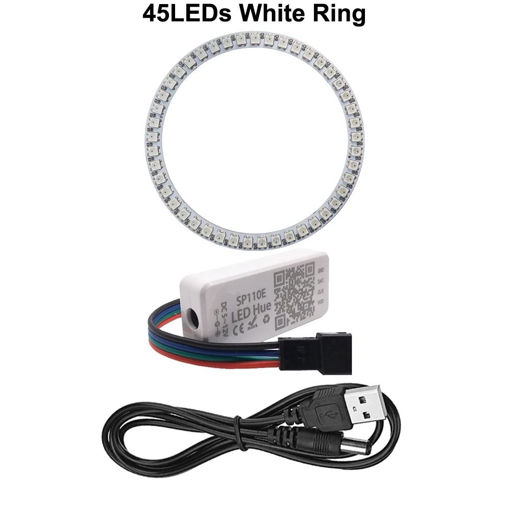 Smart Addressable RGB LED Pixel Ring Kit With Controller 19