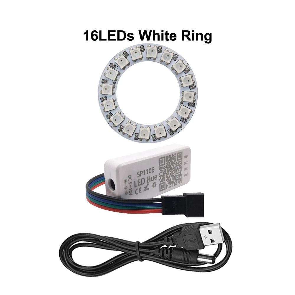 Smart Addressable RGB LED Pixel Ring Kit With Controller 20