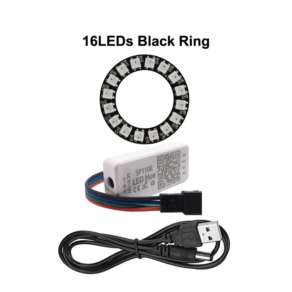 Smart Addressable RGB LED Pixel Ring Kit With Controller 21