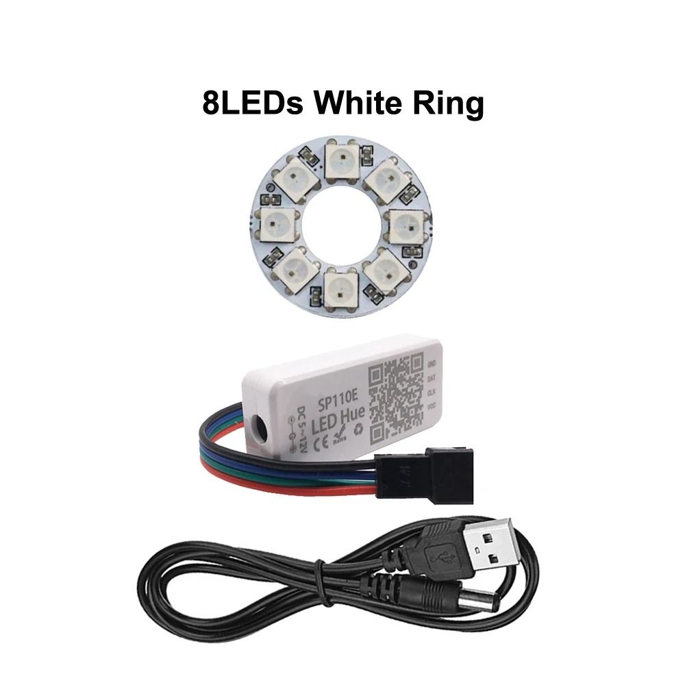 Smart Addressable RGB LED Pixel Ring Kit With Controller 22