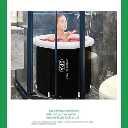 MAYZANEN Cold Plunge Ice Bath Tub  Portable Collapsible Bathtub For Recovery Wellness  Water Therap 4