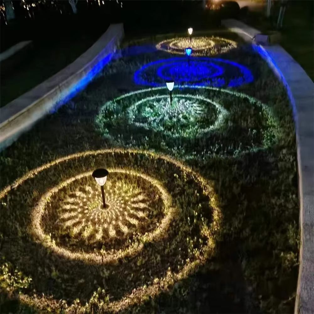 LumaPath Solar Pathway Lights – Waterproof Outdoor Garden Lamps with Circle Pattern Glow for Yard, Walkway & Driveway