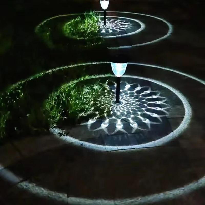 LumaPath Solar Pathway Lights  Waterproof Outdoor Garden Lamps With Circle Pattern Glow For Yard Wa 6