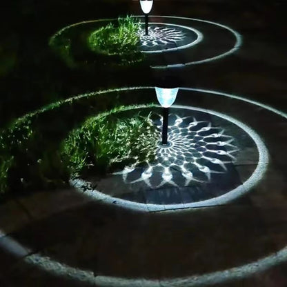 LumaPath Solar Pathway Lights  Waterproof Outdoor Garden Lamps With Circle Pattern Glow For Yard Wa 6
