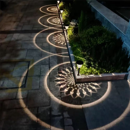 LumaPath Solar Pathway Lights  Waterproof Outdoor Garden Lamps With Circle Pattern Glow For Yard Wa 7