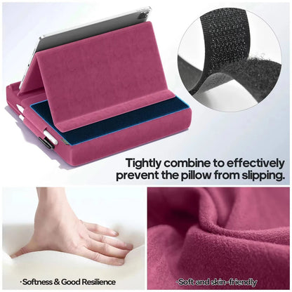 ComfyView Upgraded Tablet Pillow Stand  MultiAngle IPad Holder With Stylus Dock For Lap Bed  Desk 2
