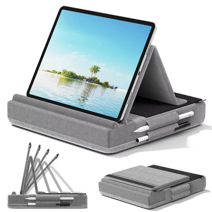 ComfyView Upgraded Tablet Pillow Stand  MultiAngle IPad Holder With Stylus Dock For Lap Bed  Desk 8