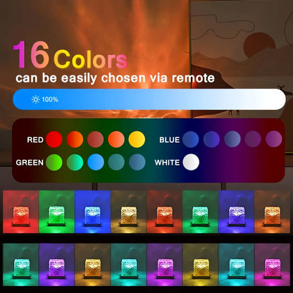 Ocean Wave Aurora Projector Light With Remote And 16 Colors 4