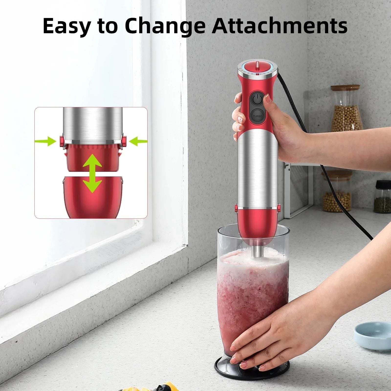 Handheld 5 In 1 Multi Purpose Kitchen Blender 1000 Watt 2
