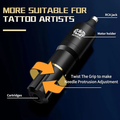 Neebol Wireless Tattoo Kit  Complete Cordless Tattoo Pen Set With LED Power Display And 1500mAh Bat 1
