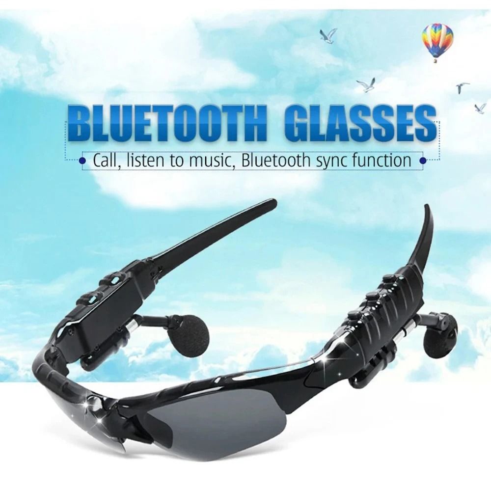 Wireless Glasses-Style Stereo Earphones with Microphone