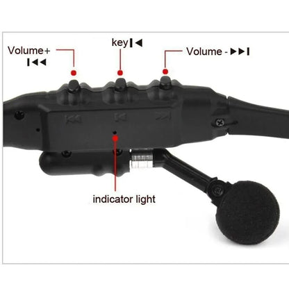 Wireless GlassesStyle Stereo Earphones With Microphone 3