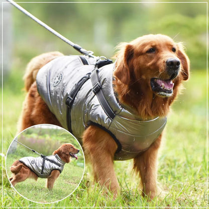 Winter Warm Dog Jacket With BuiltIn Harness  Waterproof Outdoor Coat For Large And Small Breeds 2