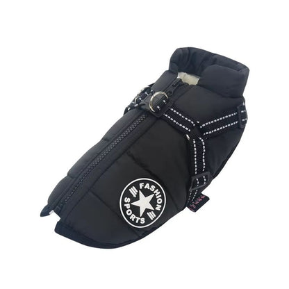 Winter Warm Dog Jacket With BuiltIn Harness  Waterproof Outdoor Coat For Large And Small Breeds 6