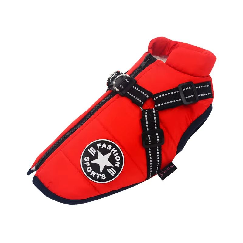 Winter Warm Dog Jacket With BuiltIn Harness  Waterproof Outdoor Coat For Large And Small Breeds 8