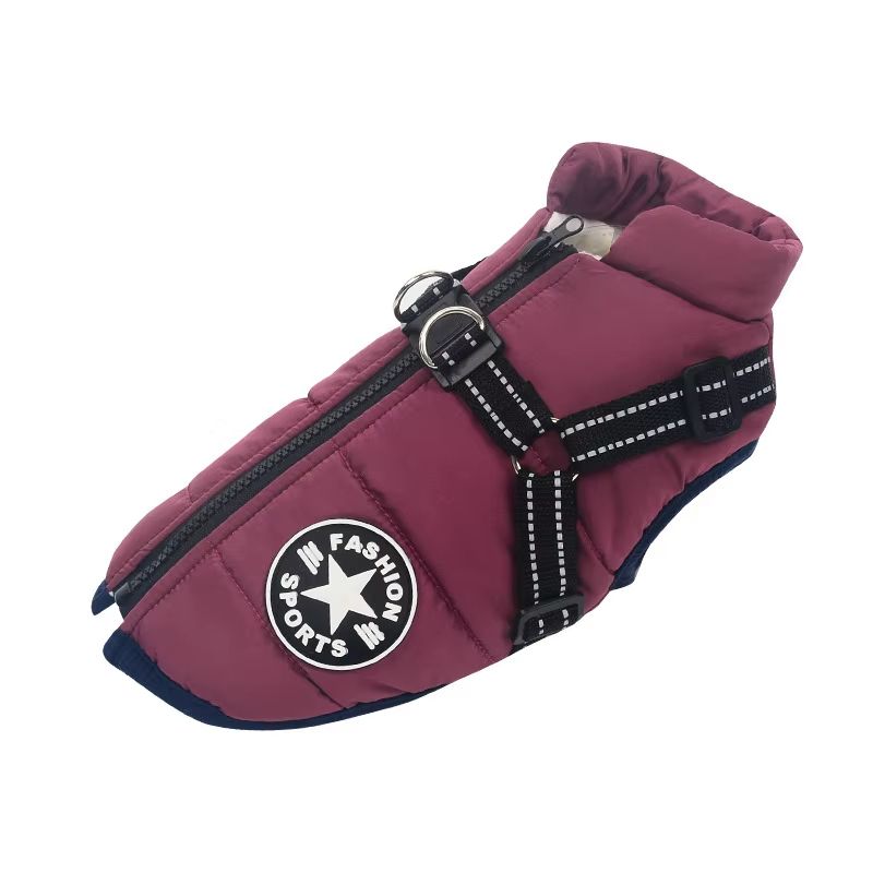 Winter Warm Dog Jacket With BuiltIn Harness  Waterproof Outdoor Coat For Large And Small Breeds 14