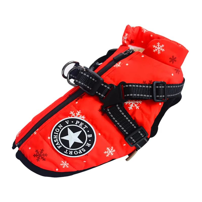 Winter Warm Dog Jacket With BuiltIn Harness  Waterproof Outdoor Coat For Large And Small Breeds 15