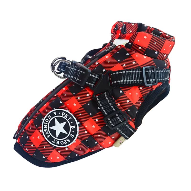 Winter Warm Dog Jacket With BuiltIn Harness  Waterproof Outdoor Coat For Large And Small Breeds 16
