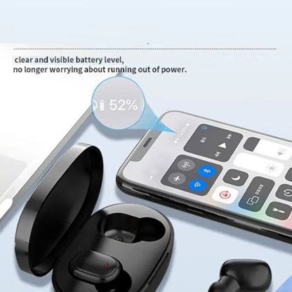 Wireless Bluetooth Earbuds with Microphone and LED Charging Case