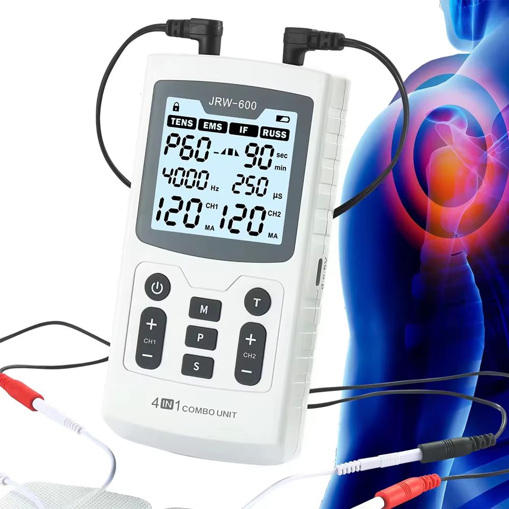 4-in-1 Electric Muscle Stimulator Physiotherapy Device – Advanced EMS TENS Machine for Pain Relief and Recovery