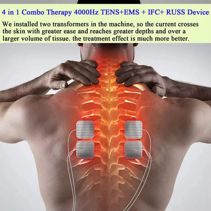 4in1 Electric Muscle Stimulator Physiotherapy Device  Advanced EMS TENS Machine For Pain Relief And 5