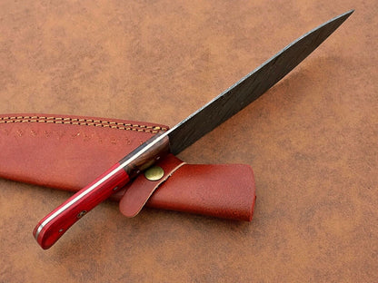 Artisan Damascus Steel Kitchen Knife  HandForged Chef Knife With Wooden Handle 3