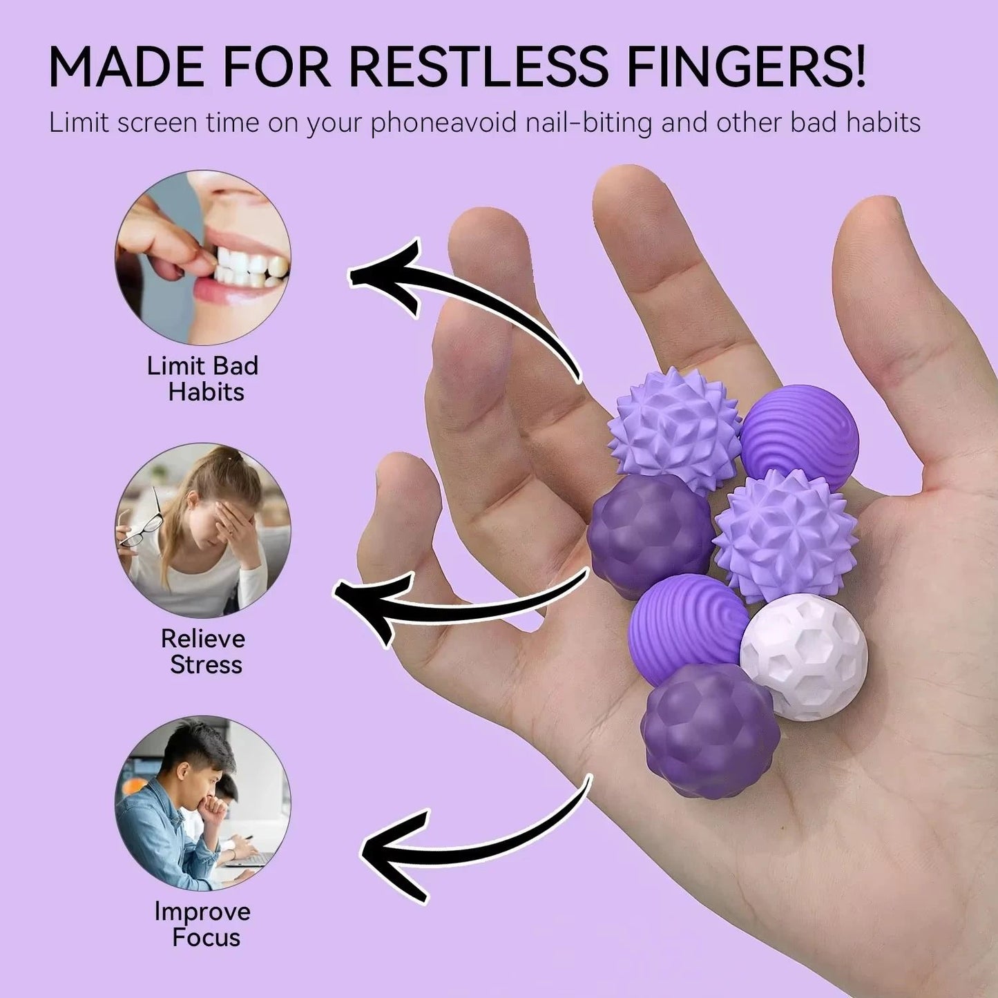 Magnetic Silicone Sensory Fidget Balls for Stress Relief
