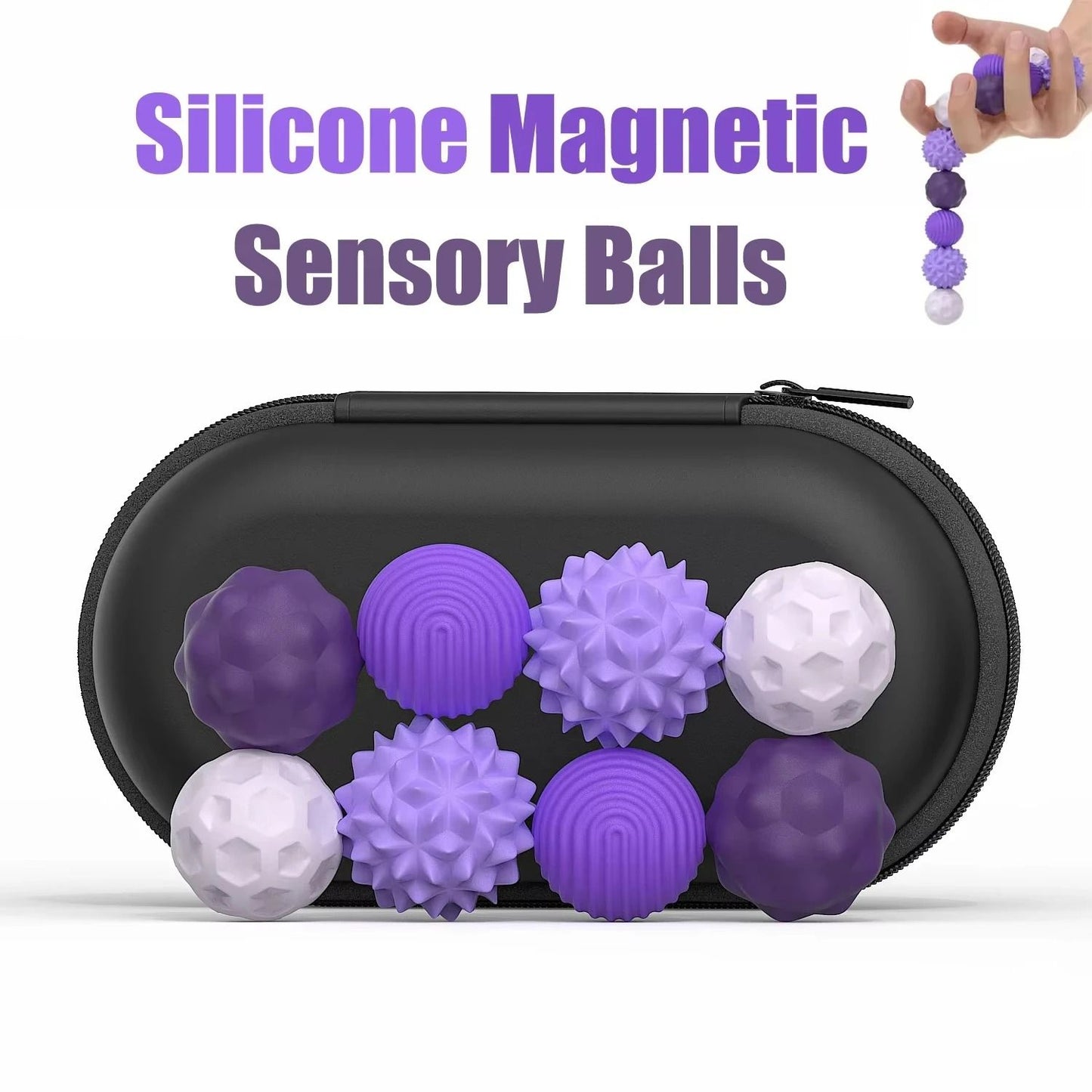 Magnetic Silicone Sensory Fidget Balls For Stress Relief 1