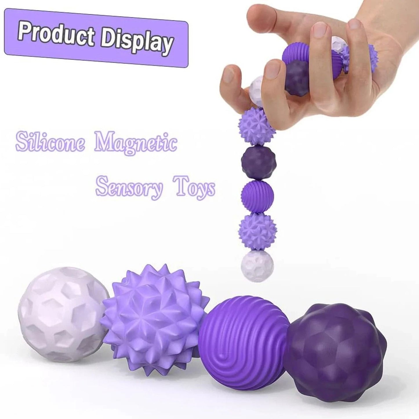 Magnetic Silicone Sensory Fidget Balls For Stress Relief 2