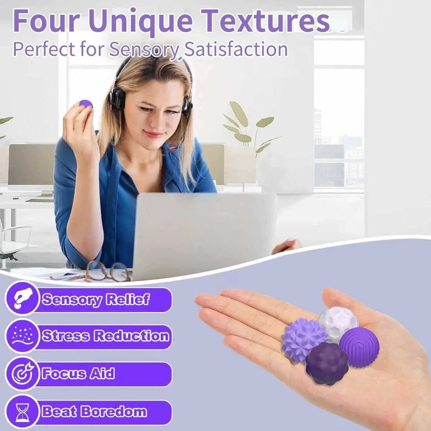 Magnetic Silicone Sensory Fidget Balls For Stress Relief 3