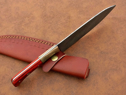 Professional Handmade Damascus Chef Knife  Sharp Blade With Elegant Wooden Handle 1