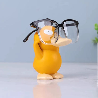 Miniso Psyduck Display Stand, Cute Pokemon Ornaments, Anime Peripheral, Glasses Frame Holder, Craft Stand Decor, Unique