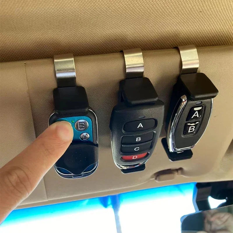 Universal Car Keychain, Sun Visor Clip Holder, Barrier, Garage Door Control, Quick Installation, Car Remote