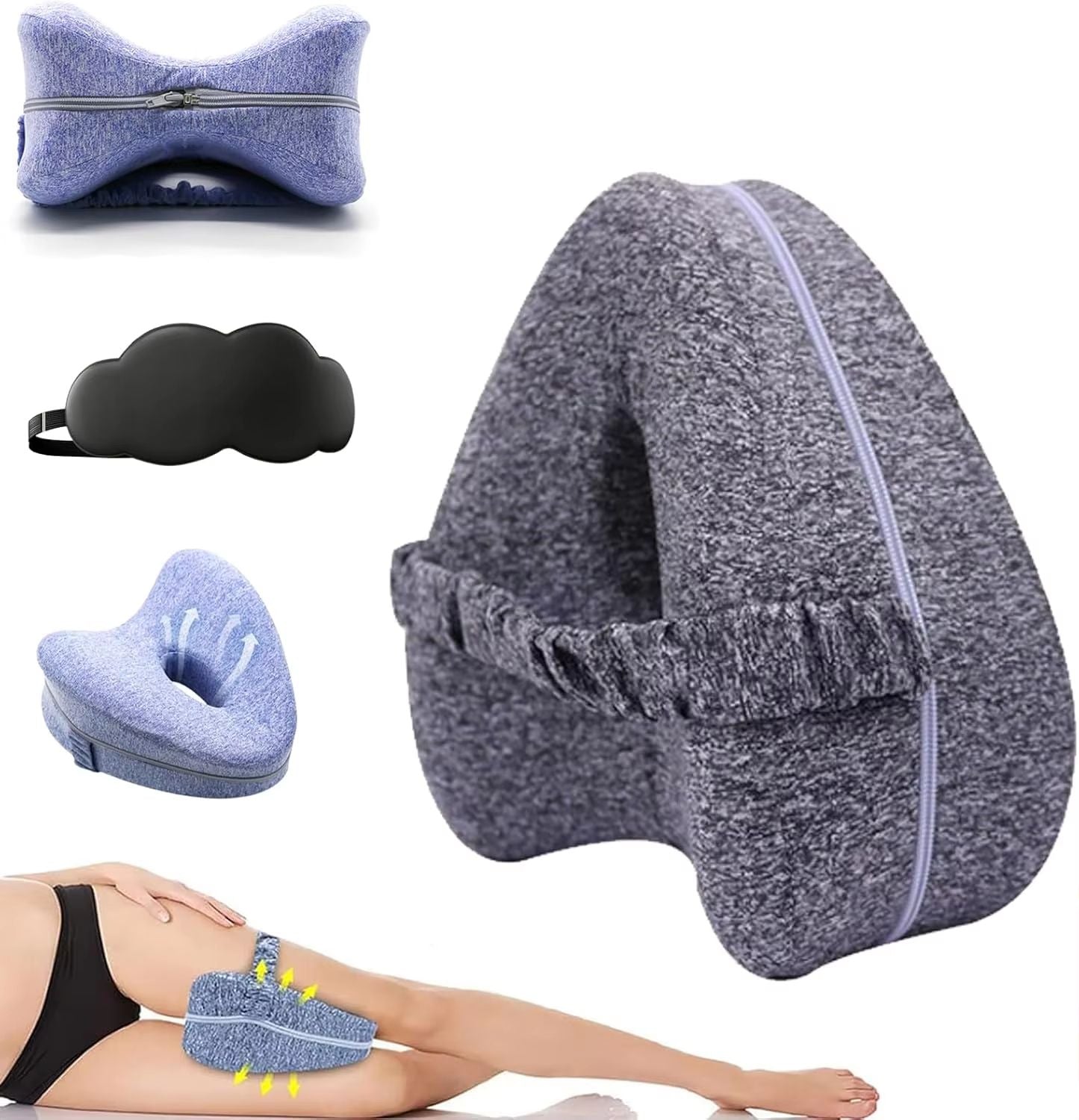 Revoget Orthopedic Leg Alignment Pillow  Relieve Hip Pain Sciatica And Back Discomfort For Side Sle 7